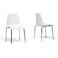 Baxton Studio Dining Chair White DC-7A-white Set of 2